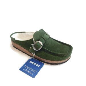 Birkenstock Buckley Womens Size 7 Suede Leather Shoes EU 38 Mountain View Green